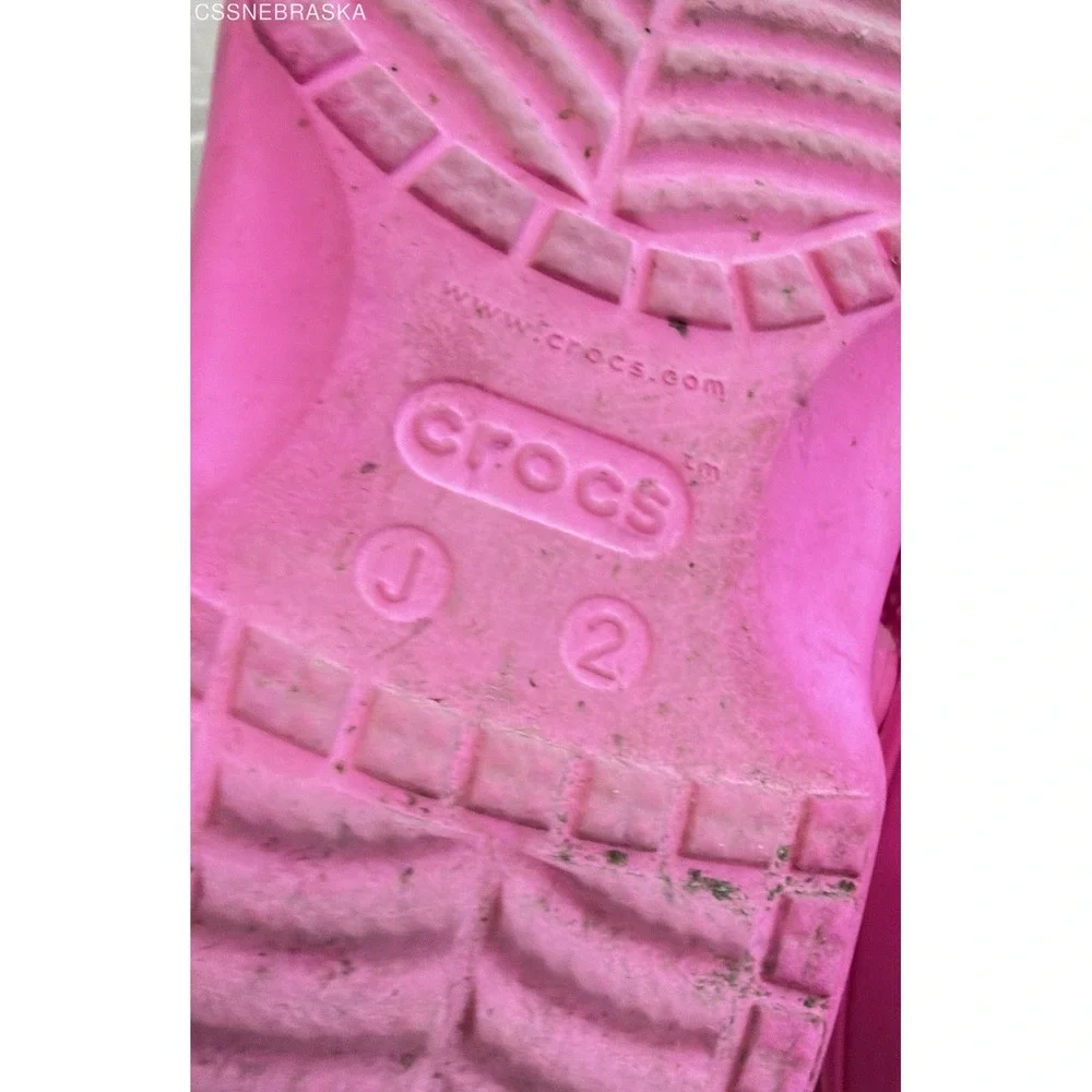 Crocs Baya Clog Pink Kids Slip On Water Shoes Size J2